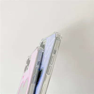 Cartoon Mirror Butterfly Heart Phone Case