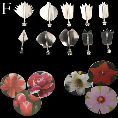 New 3d Jelly Mould Cake Fondant Flower Art Tools Set of 10 Needle Tubes Jelly Flower Utility Knife