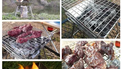 Super small stainless steel grill