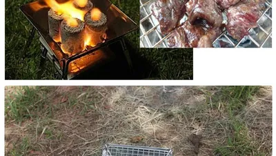 Super small stainless steel grill