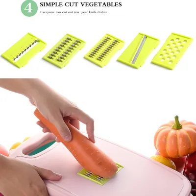 Anti-Overflow Groove Kitchen Chopping Board 9 In 1 Foldable Drainage Basket Multifunction Safety Cutting Board Set