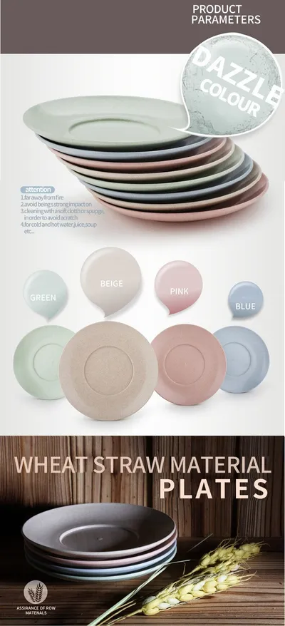 Wheat straw dish dish plate