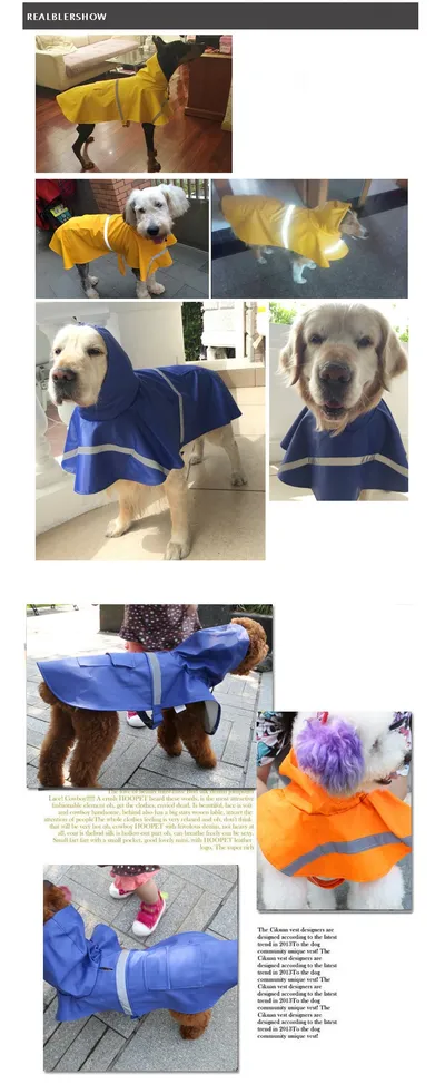 Waterproof Reflective Dog Raincoat