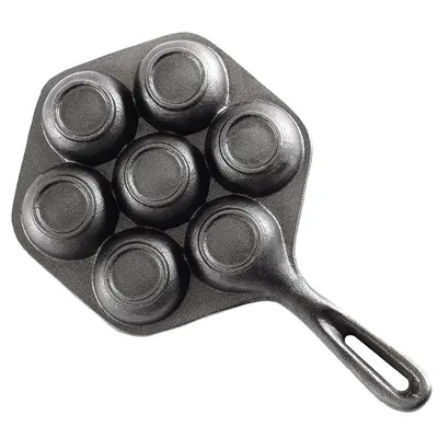 Household Cast Iron Oversize 5cm Pot Mould 7 Hole Cake Mould