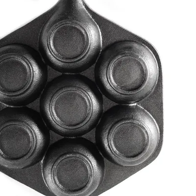 Household Cast Iron Oversize 5cm Pot Mould 7 Hole Cake Mould