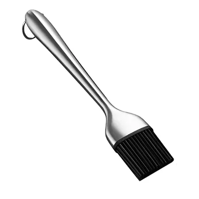 Silicon oil brush with stainless steel handle
