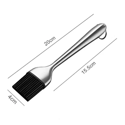 Silicon oil brush with stainless steel handle