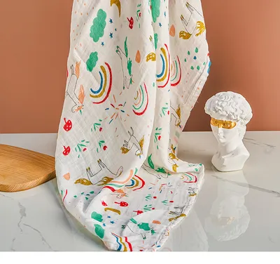Newborn baby bamboo fiber gauze