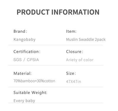 Newborn baby bamboo fiber gauze