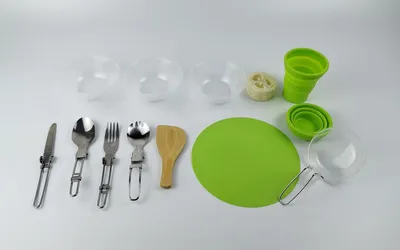 Outdoor Camping Hiking Cookware Tableware Cookware Lightweight Folding Picnic Cooking Hiking Picnic BBQ Tableware Equipment