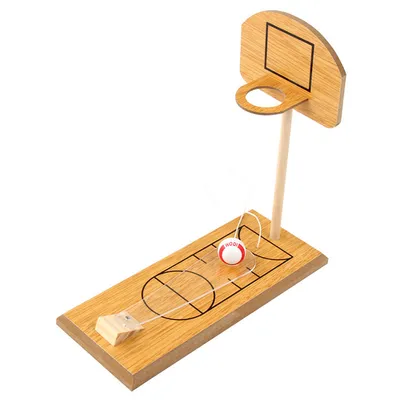 Wooden tabletop basketball game
