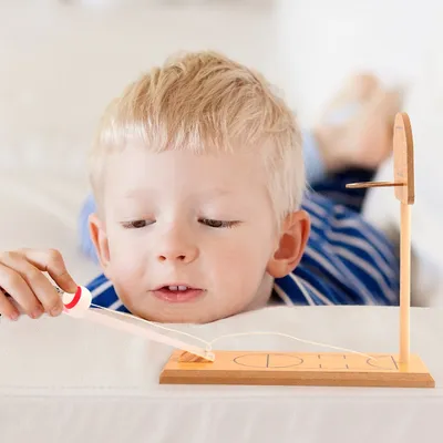 Wooden tabletop basketball game