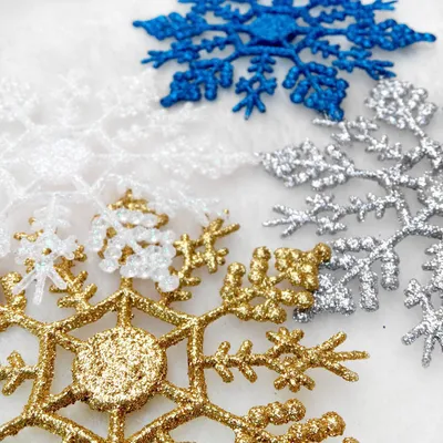 Christmas decorations, acrylic 10CM snowflakes, Christmas necessities, Christmas tree hanger powder wholesale