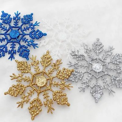 Christmas decorations, acrylic 10CM snowflakes, Christmas necessities, Christmas tree hanger powder wholesale