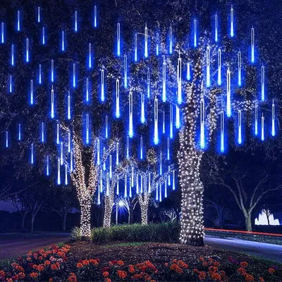 Led Meteor Rain Lantern Garden Light