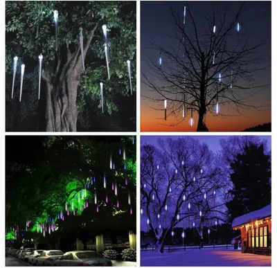 Led Meteor Rain Lantern Garden Light