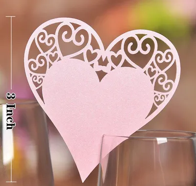 20/50pcs Wedding Table Decor Place Cards Laser Cut