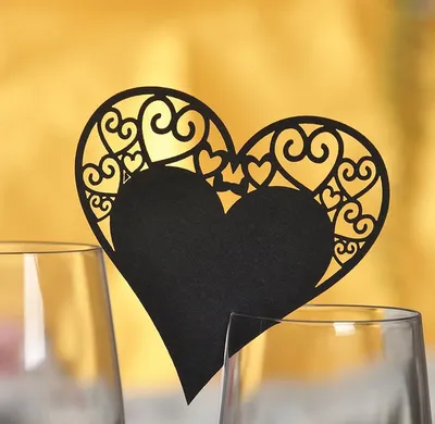 20/50pcs Wedding Table Decor Place Cards Laser Cut