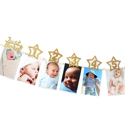 Month photo clip pull flower