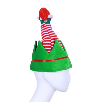 Fancy Christmas Caps Men Women Xmas Trousers Hat Clown Trousers Leg Hat For Party Celebration Home Gift