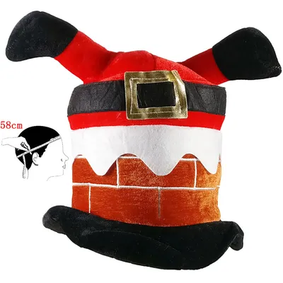 Fancy Christmas Caps Men Women Xmas Trousers Hat Clown Trousers Leg Hat For Party Celebration Home Gift