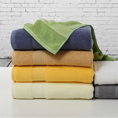 Cotton thickened plain colored bath towel