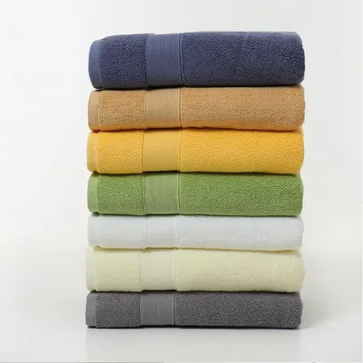 Cotton thickened plain colored bath towel