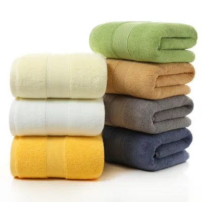 Cotton thickened plain colored bath towel