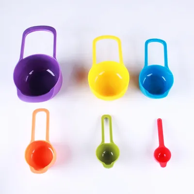 Color 6-piece plastic measuring spoon