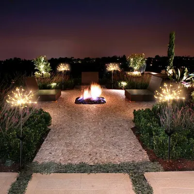 Solar firework lawn light