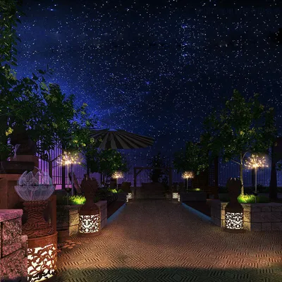 Solar firework lawn light