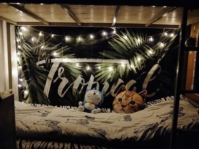 Hanging beach towels and beach blankets