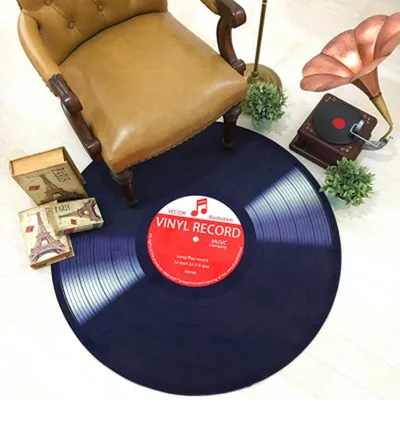 Round Non-Slip Living Room Bedroom Stool Mat Carpet