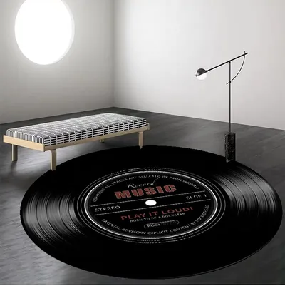 Round Non-Slip Living Room Bedroom Stool Mat Carpet