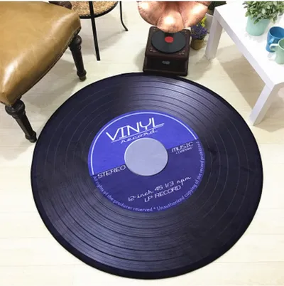 Round Non-Slip Living Room Bedroom Stool Mat Carpet