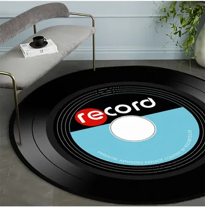 Round Non-Slip Living Room Bedroom Stool Mat Carpet