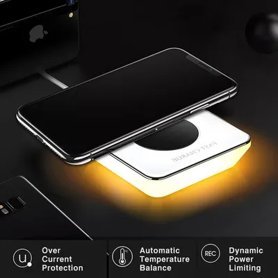 Car wireless charger night light
