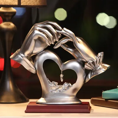 Hand Heart-shaped Crystal Figurines Home Decor Accessorie Decoration Crafts Figurines Miniatures Ornaments Wedding Gift R800