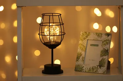 مصباح ليلي من الحديد المطاوع بتقنية LED