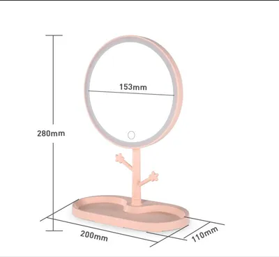 LED makeup mirror with light