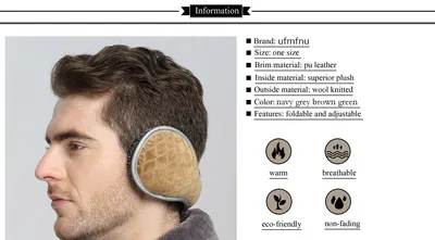 Winter earmuffs for men
