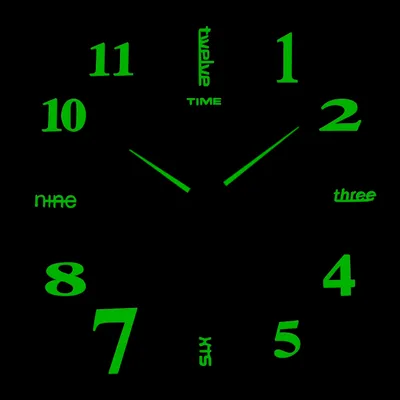Luminous Wall Clock Creative DIY Home Decoration