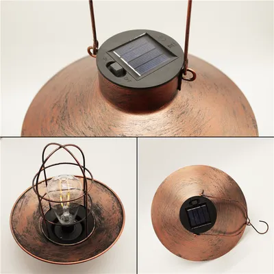 Solar Outdoor Hanging Lights Waterproof Courtyard Lantern