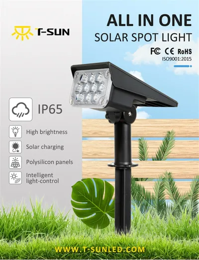 Adjustable Solar Spotlight Solar Garden Light