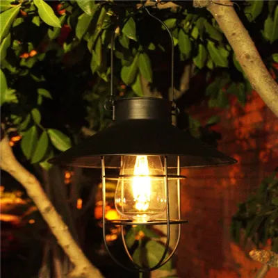 Solar Outdoor Hanging Lights Waterproof Courtyard Lantern