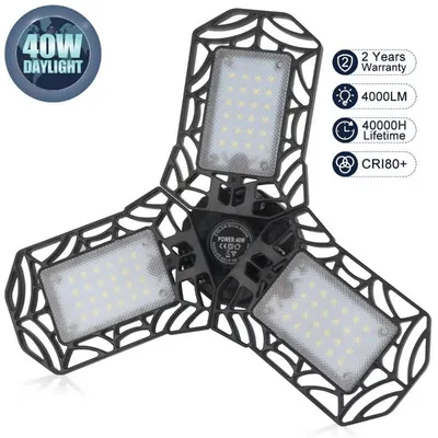 مصباح LED قابل للطي لمرآب السيارات