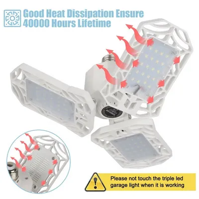 مصباح LED قابل للطي لمرآب السيارات