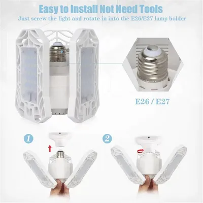مصباح LED قابل للطي لمرآب السيارات