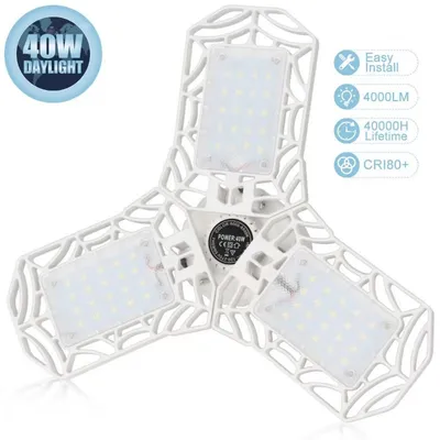 مصباح LED قابل للطي لمرآب السيارات