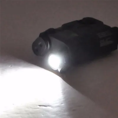 Full-featured LED white light + green laser indicator with IR lens